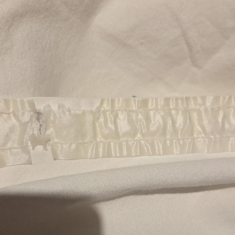 Blue 'Bath/Wash' Shower Curtain Hooks Clean Coastal Look Minimalist Farmhouse